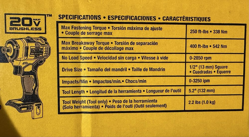 Винтоверт гайковерт шуруповерт Dewalt 911, новый, оригинал 18-20В