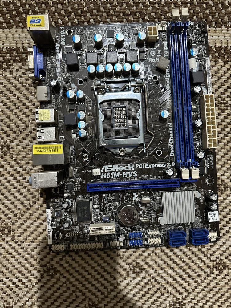 Материнская плата ASRock H61M-HVS (Socket 1155, DDR3)