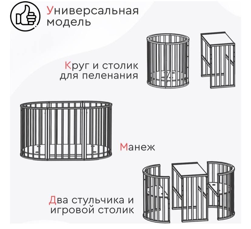 Детская кровать трансформер «Северная звезда»