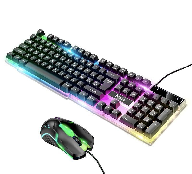 Игровая клавиатура+ мышка COMBO с подсветкой в подарок коврик