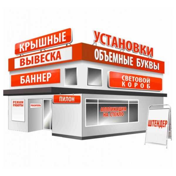 Наружная Реклама 3Д 3D Объемные Буквы Вывеска Рекламный Баннер