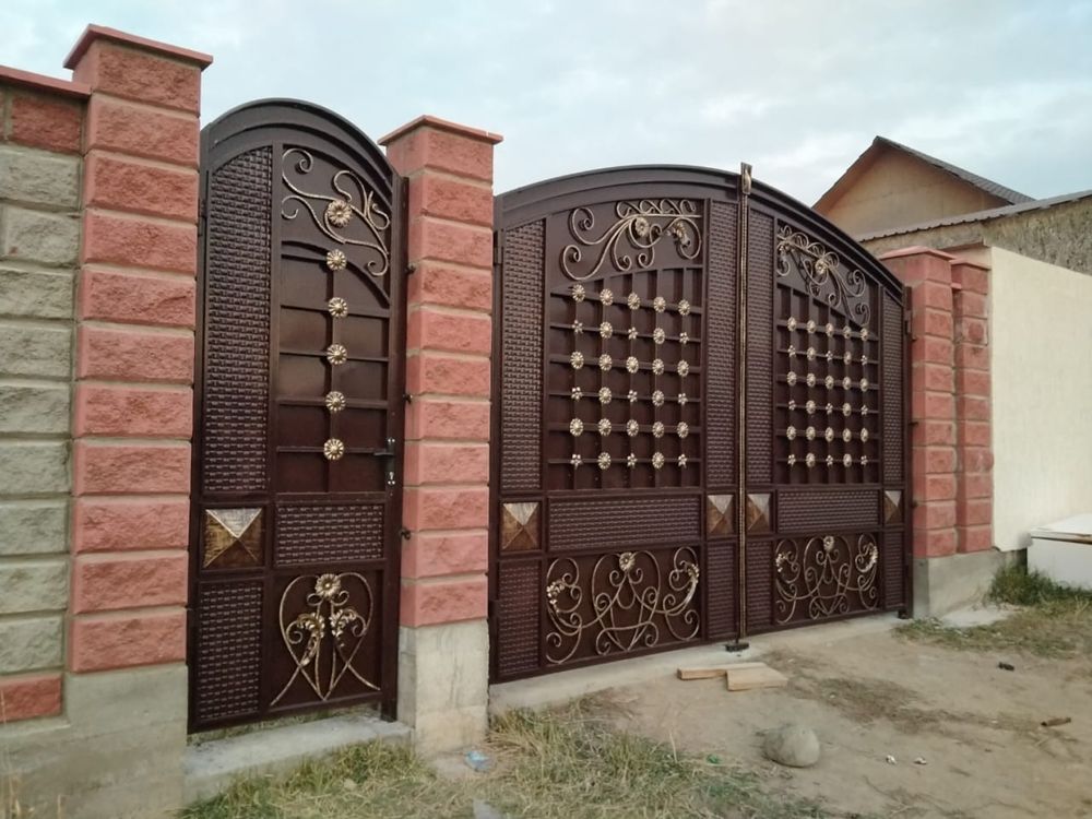 Ворота На Заказ С Калиткой Купить Вороты Заборы Навес Распашные Варота
