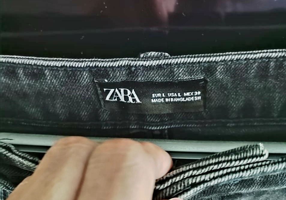 Юбка джинсовая ZARA чёрная размер 42