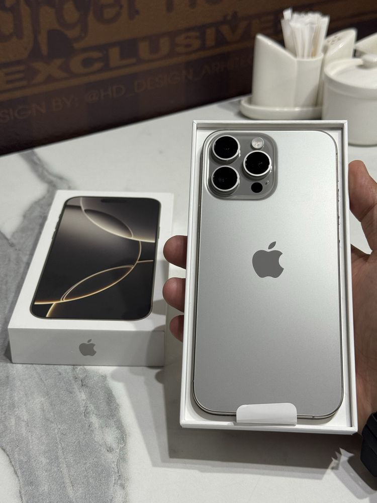  iPhone 16pro max 5G 256gb hx/a EAC natural titan 4 цикла всего лишь!