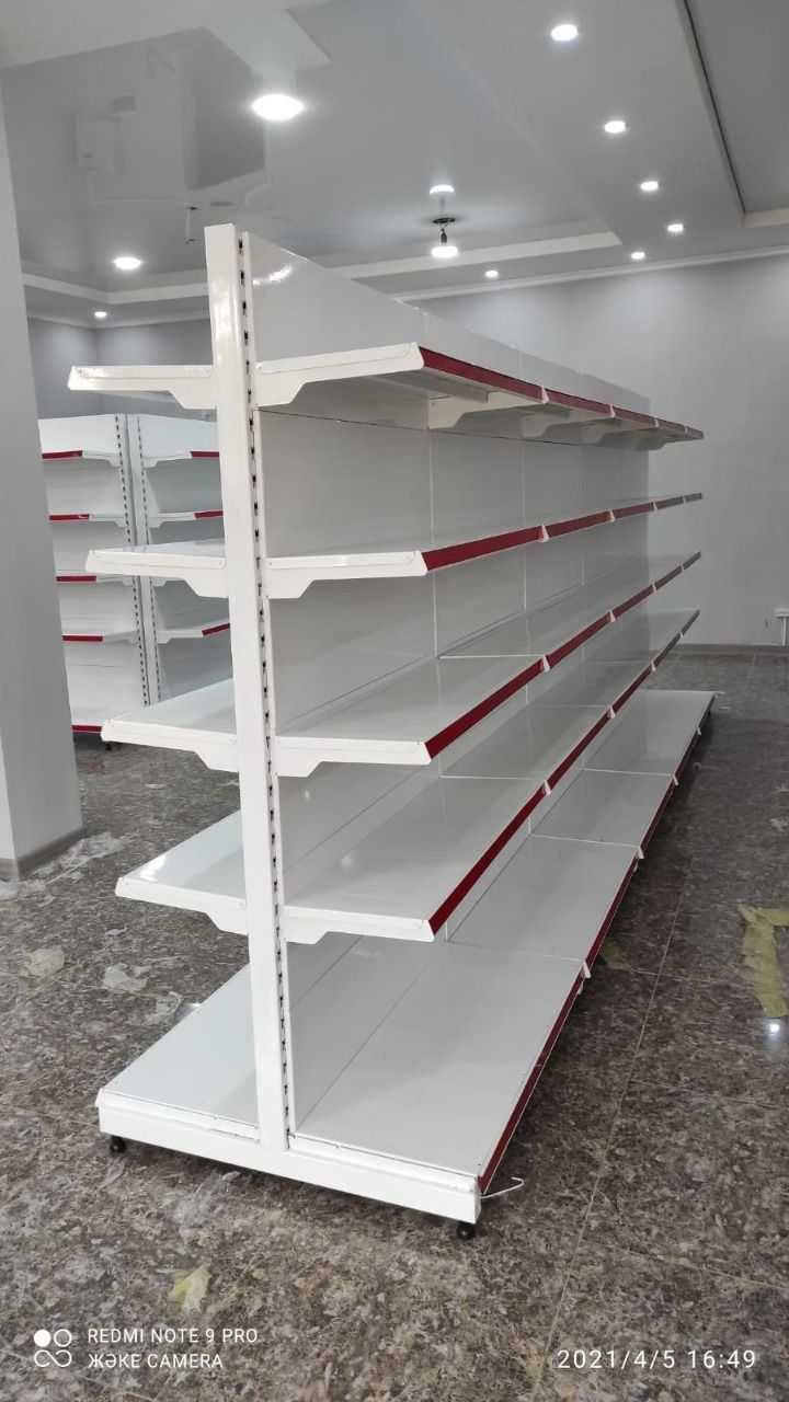 Торговые стеллажи пристенные островные полки в рассрочку