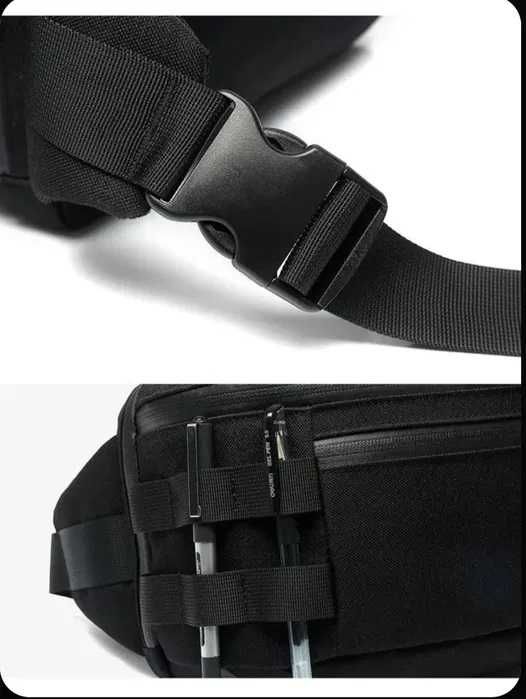Сумка бананка, EDC, нагрудная, поясная черная Ozuko