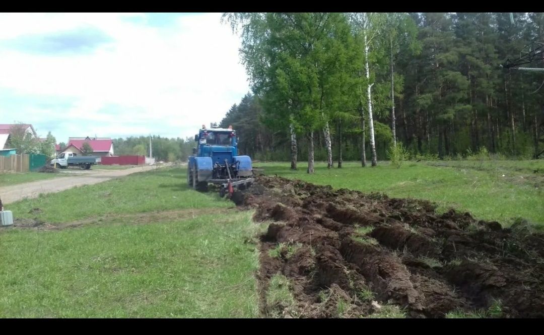 Услуги по вспашке земли, противопожарной опашке минполосы, покосу трав