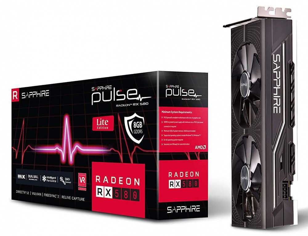 Продам видеокарту rx580 8gb sapphire pulse