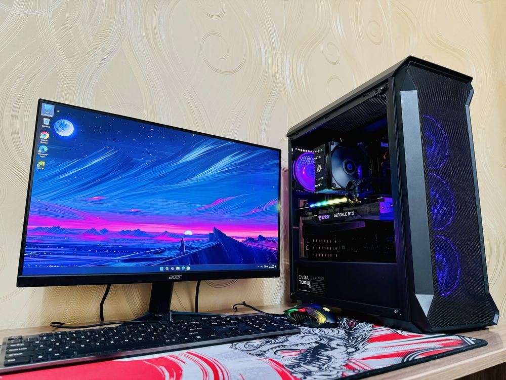 ИГРОВОЙ КОМПЬЮТЕР 3060TI с Моником 180 герц и полный комплект