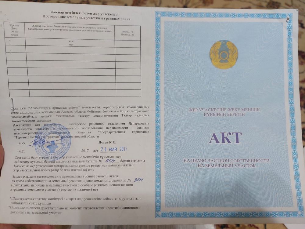 Продам земельный участок