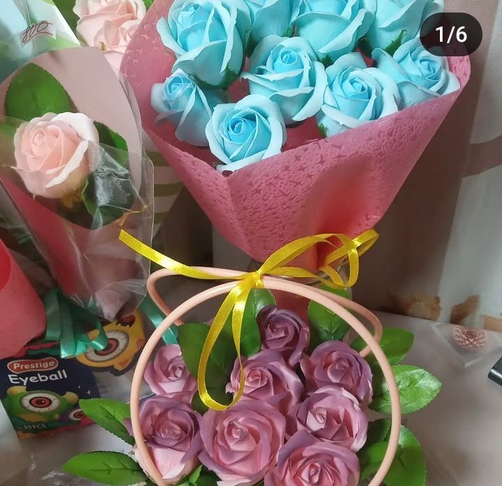 Букет  из мыльных роз  подарок