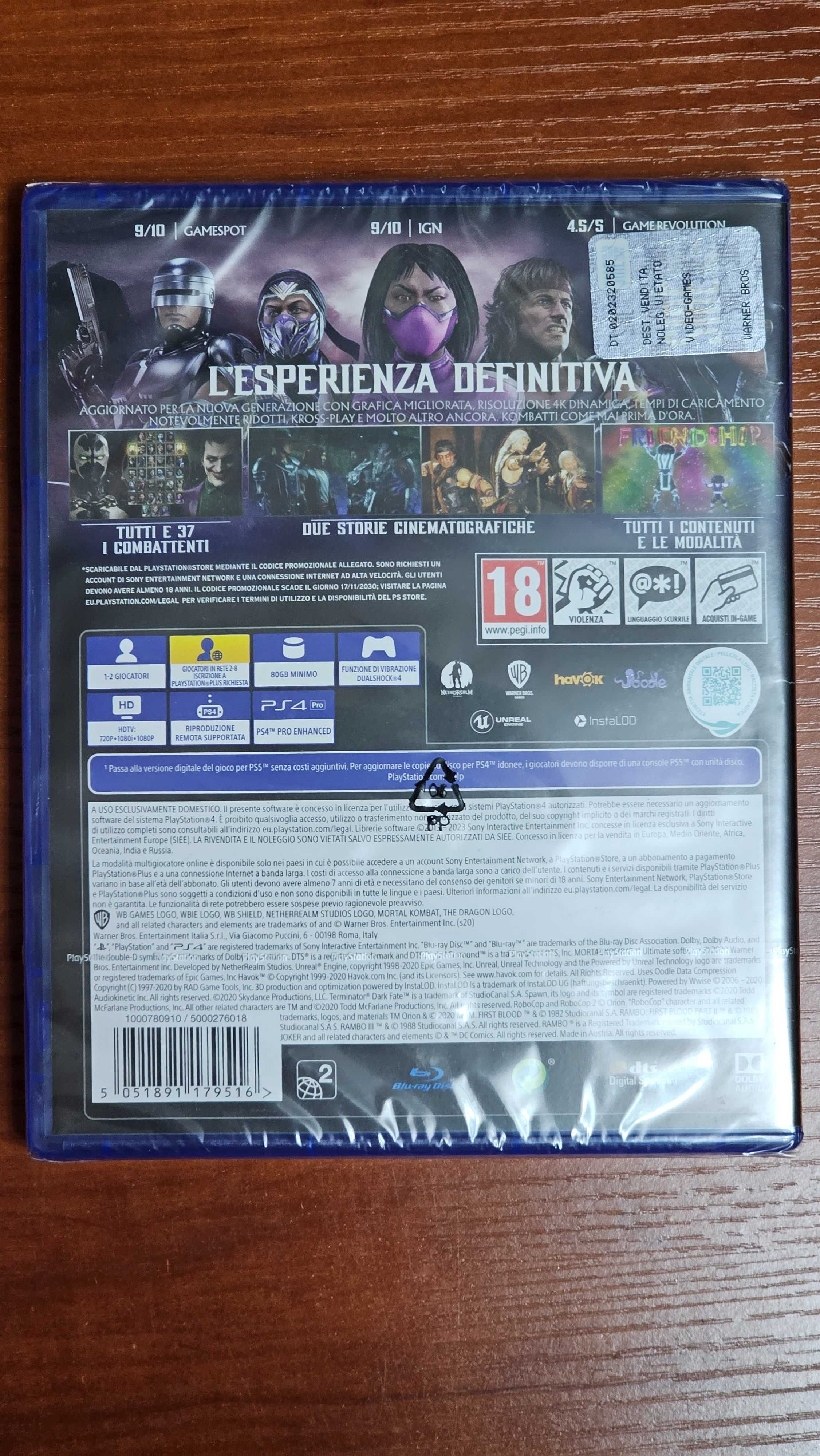 ДИСК PlayStaion 4 PS4 MORTAL KOMBAT 11 Ultimate рус.яз Новый! Лицензия