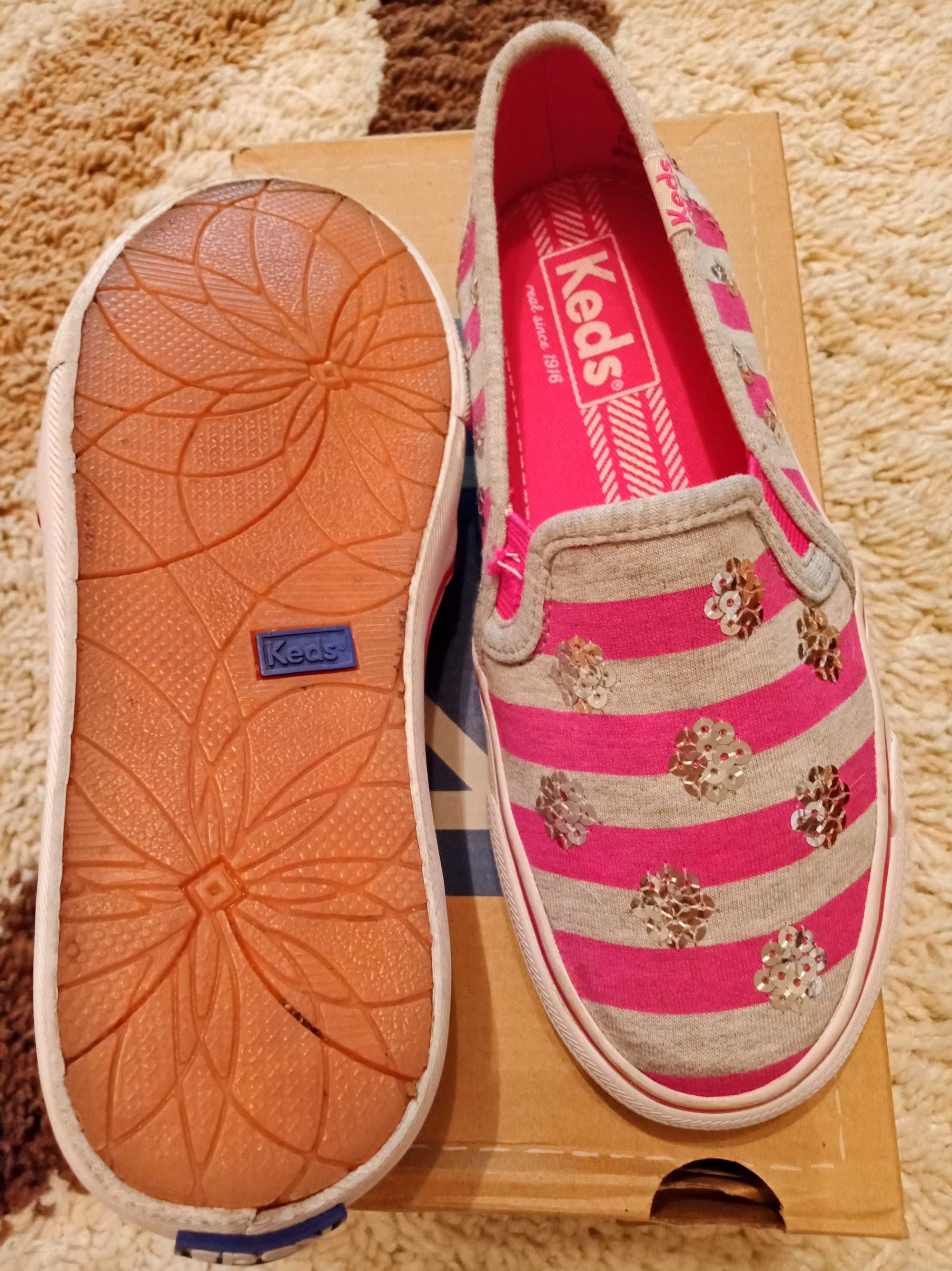Срочно новые брендовые летние слипоны Keds на девочку 31 размер.