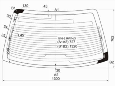 Стекло заднее с обогревом NISSAN ALMERA N16/N17 (RUS)/BLUEBIRD SYLPHY/