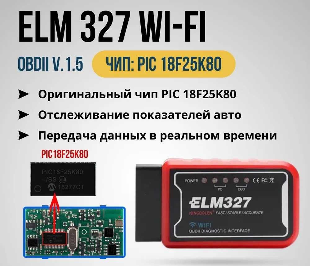 Сканер elm327 блютуз wi-fi сканер Kingbolen KONNWEI Ancel Vgate
