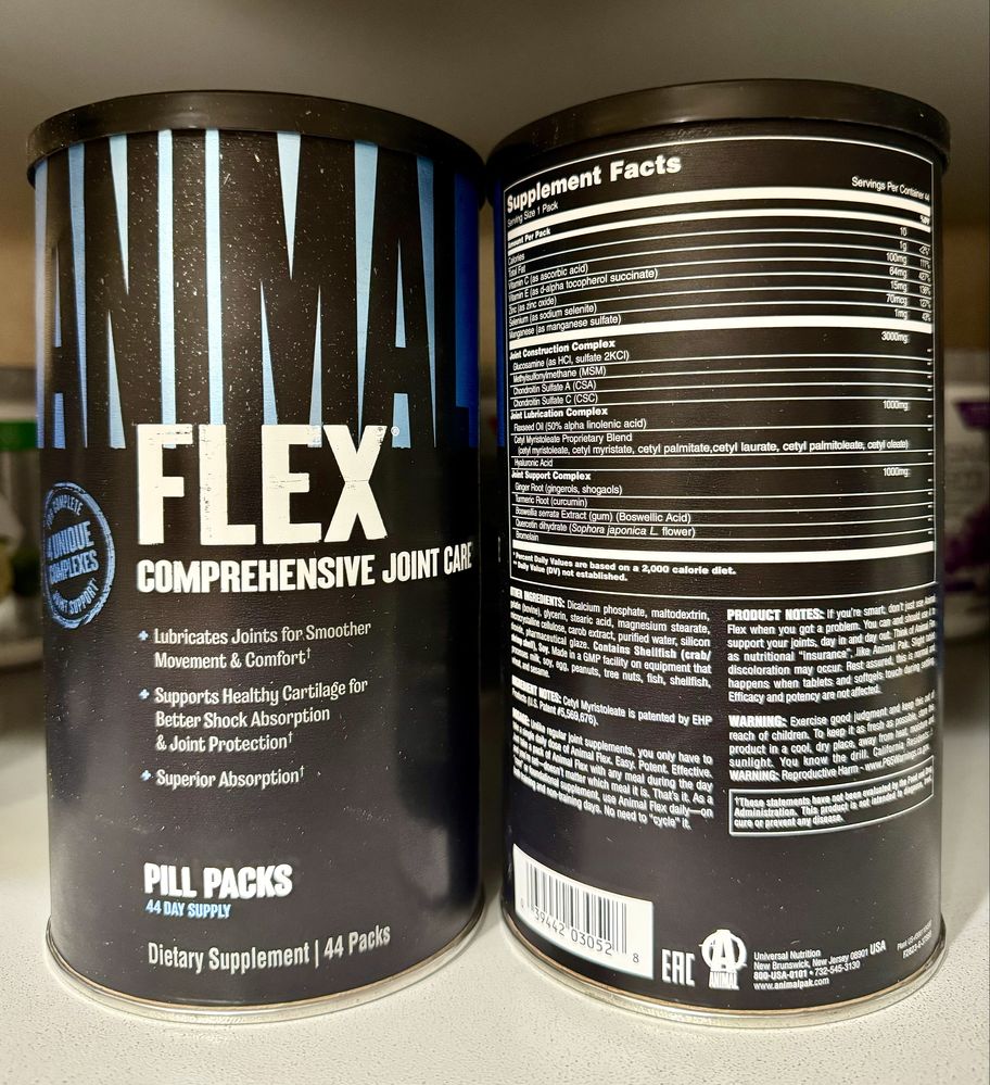 Глюкозамин хондроитин, суставы связки колени локти, Animal Flex