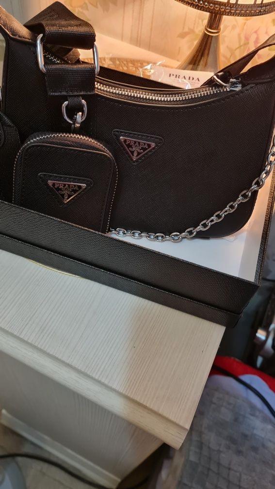 Сумка кросс боди "Prada" багет