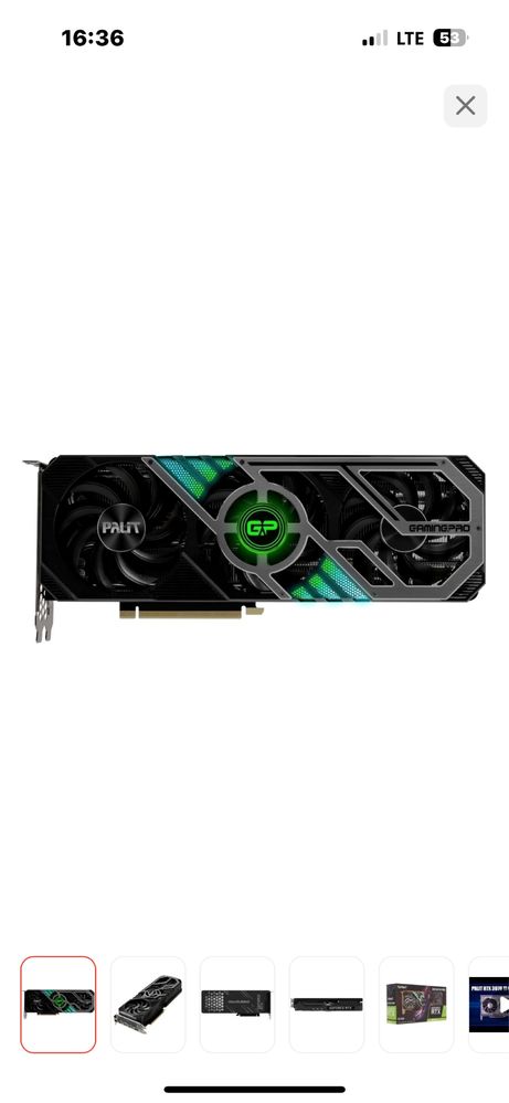 Видеокарта Palit GeForce RTX 3070 Ti GamingPro 8 ГБ
