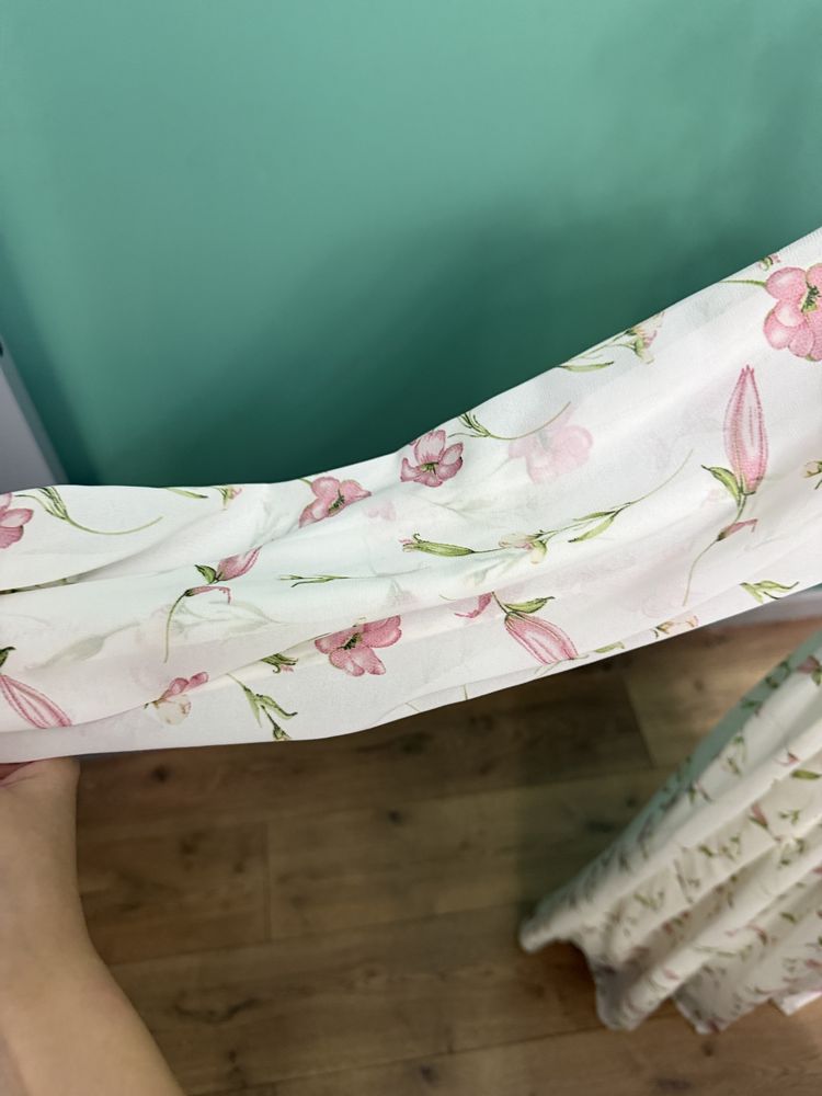 платье с рукавом длинное цветочное