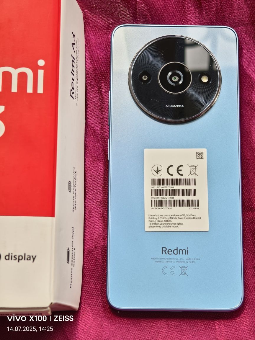 Redmi A3 128 gb 5500 mah Battery полный комплект
