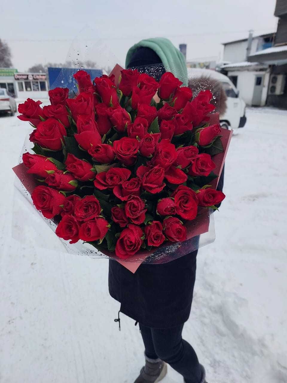 51 Роза по СУПЕР ЦЕНЕ 15500тг