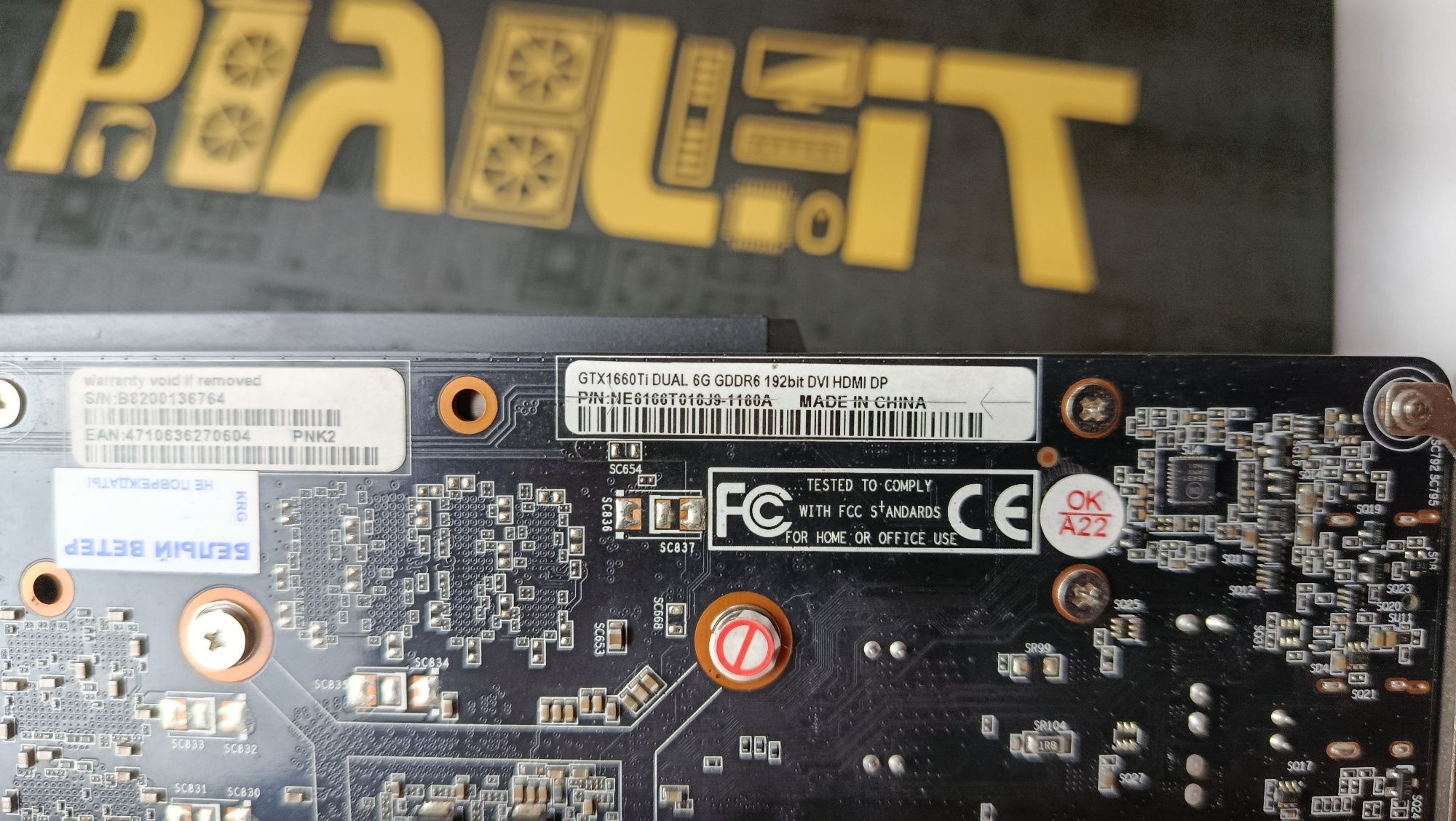 Видеокарта GTX 1660 ti 6 gb