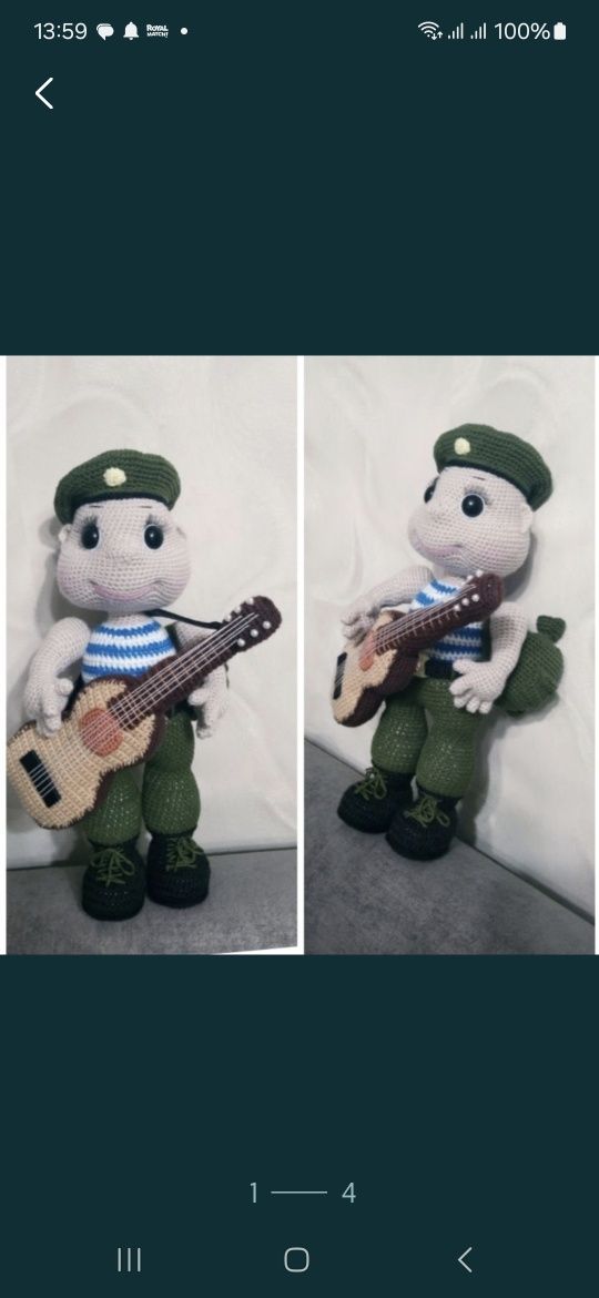 Солдатик. Вязаные игрушки.