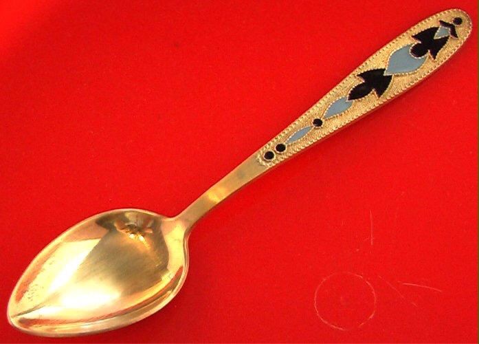 Ложки серебряные кофейные СССР Серебро 875 проба, позолота, советские,
