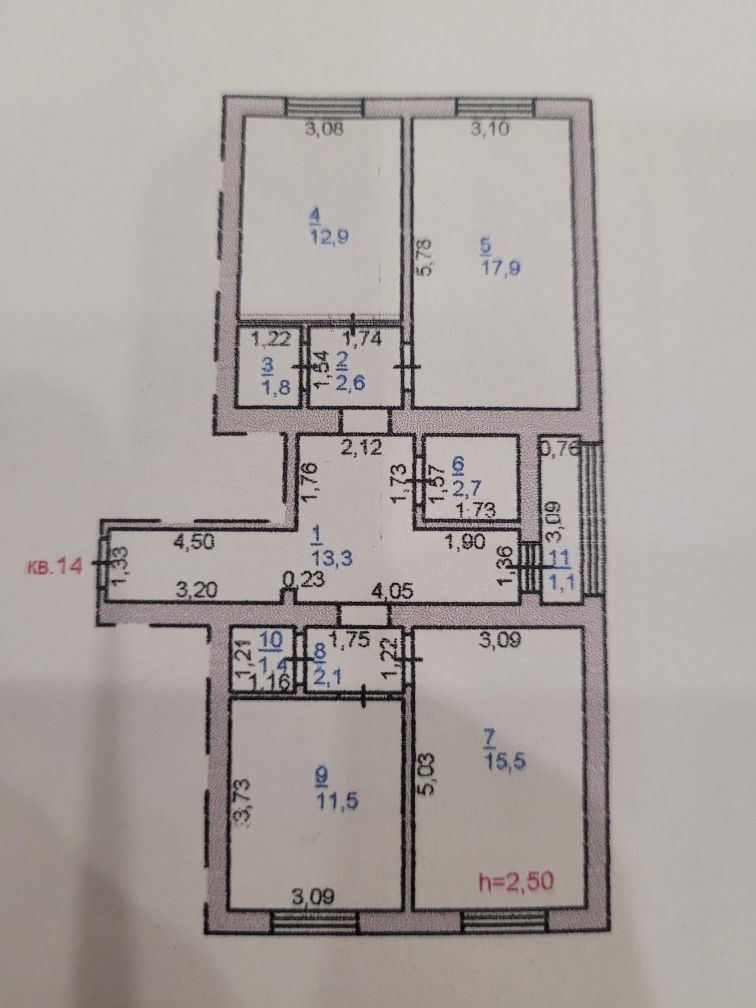 Продам 3х комн.кв. на 2 этаже