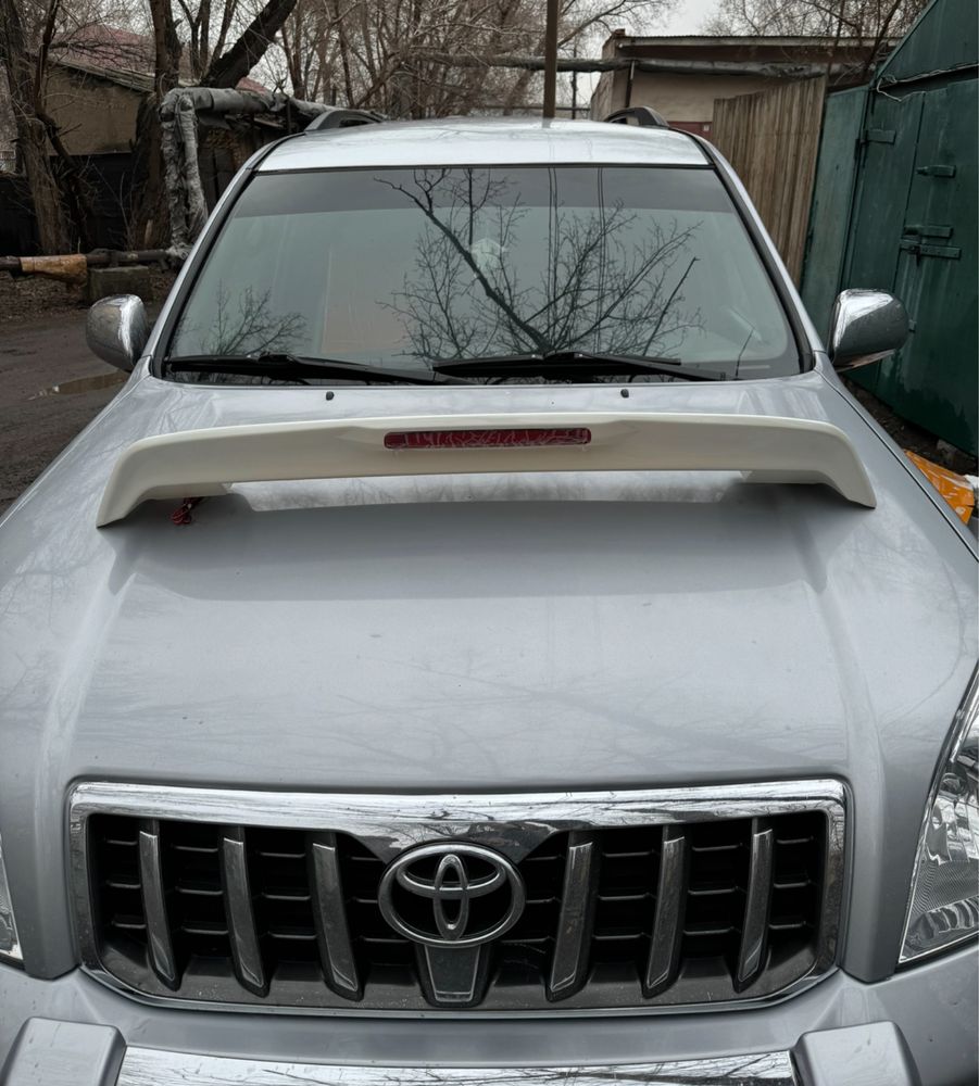 Капот Прадо 120 губа на передний бампер клык решетка фары gx 470