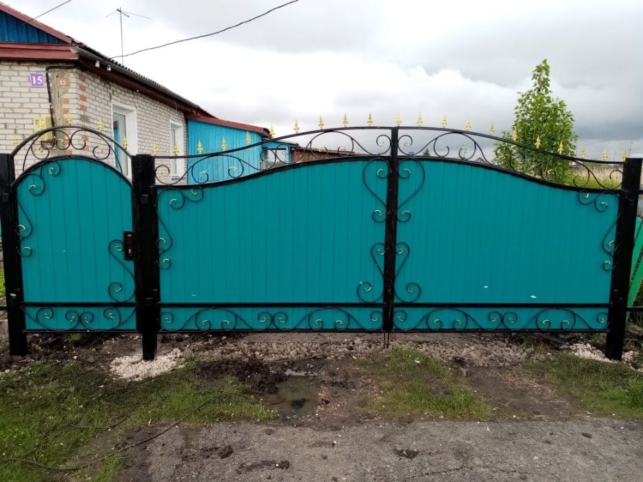 Изготовим ворота с калиткой, заборы, навесы и т.д.