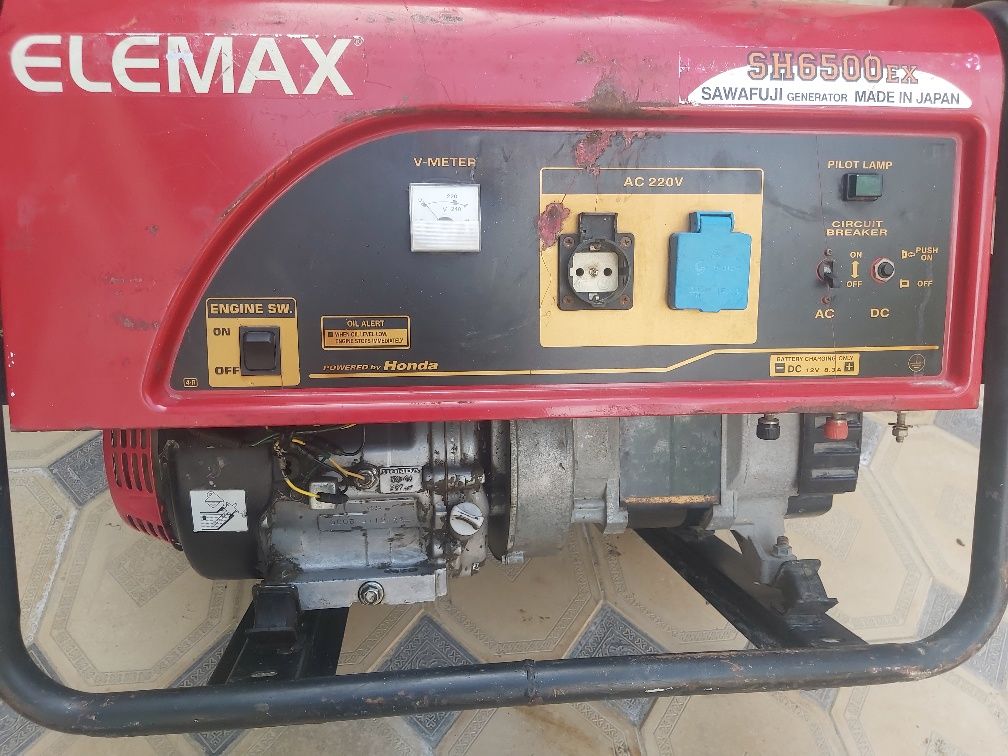 Генератор Elemax японский сатылады, көп пайдаланылмаған, саудасы бар