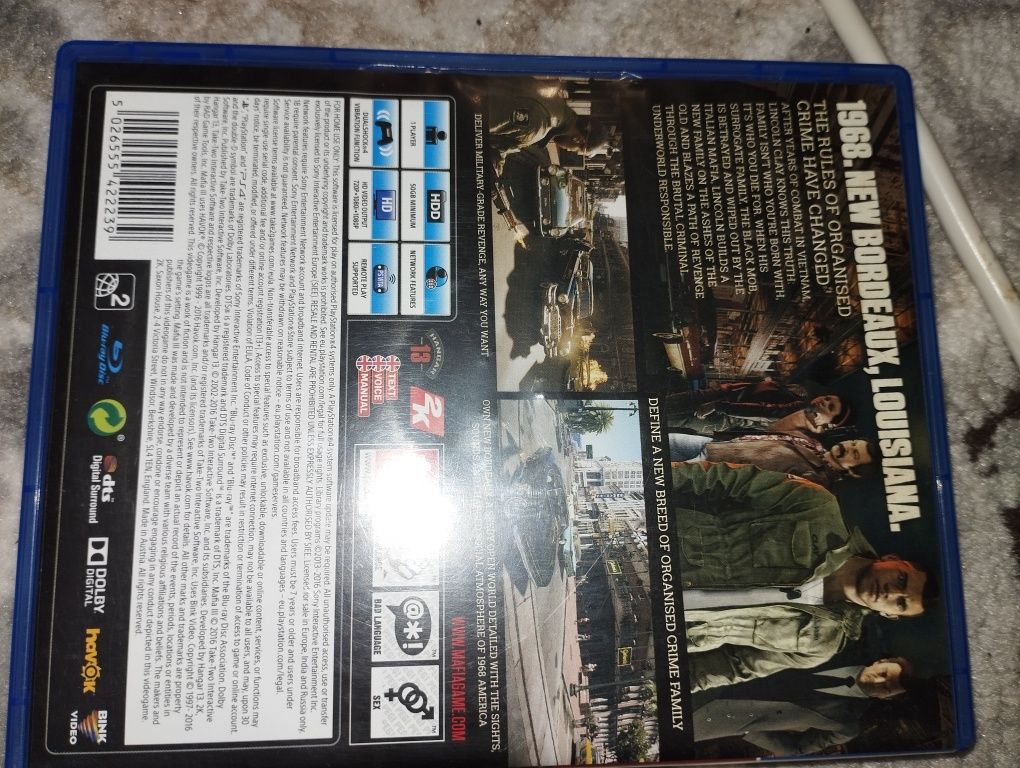 Диск для PS 4 мафия 3