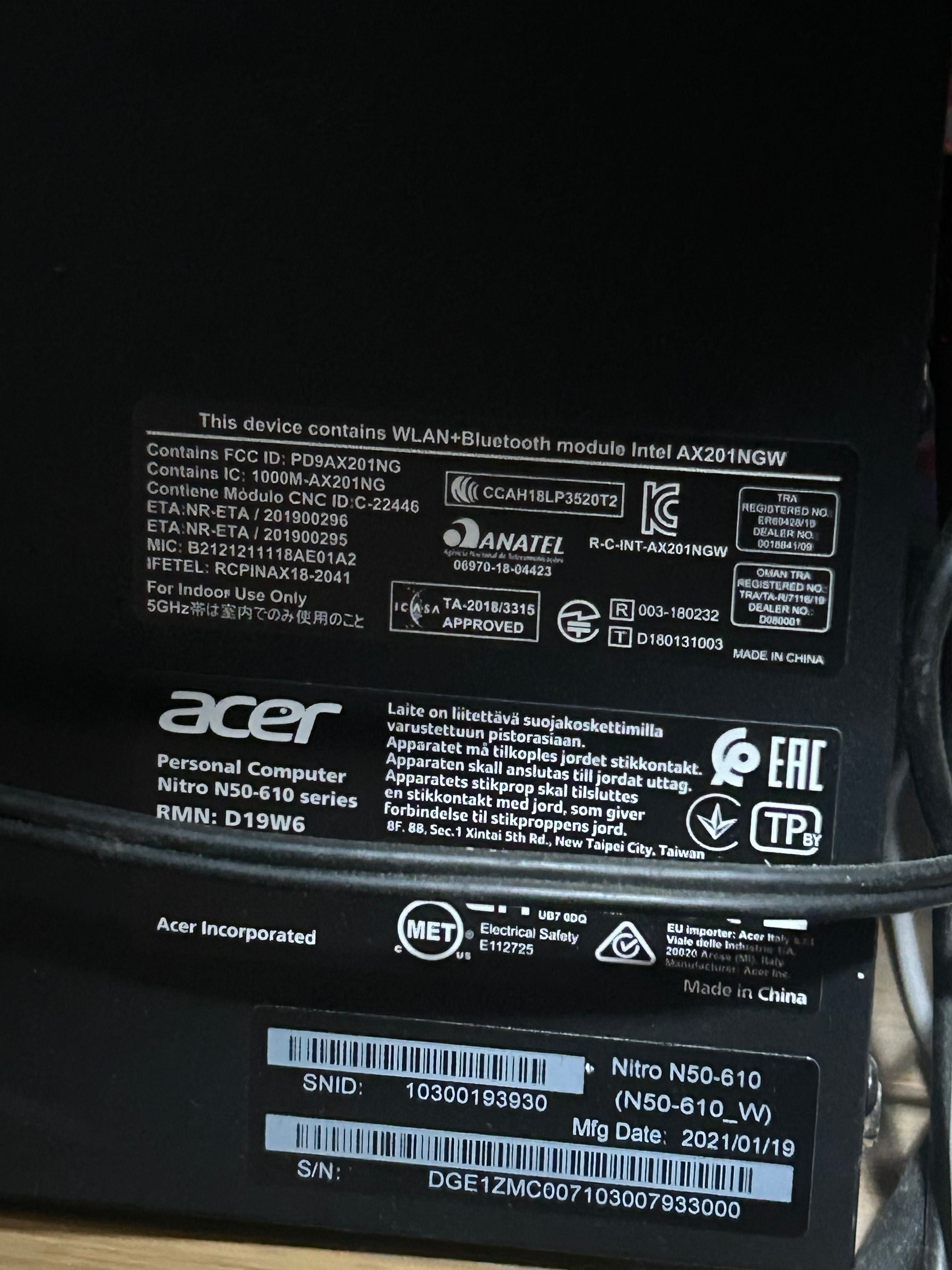 Игровой компьютер Acer