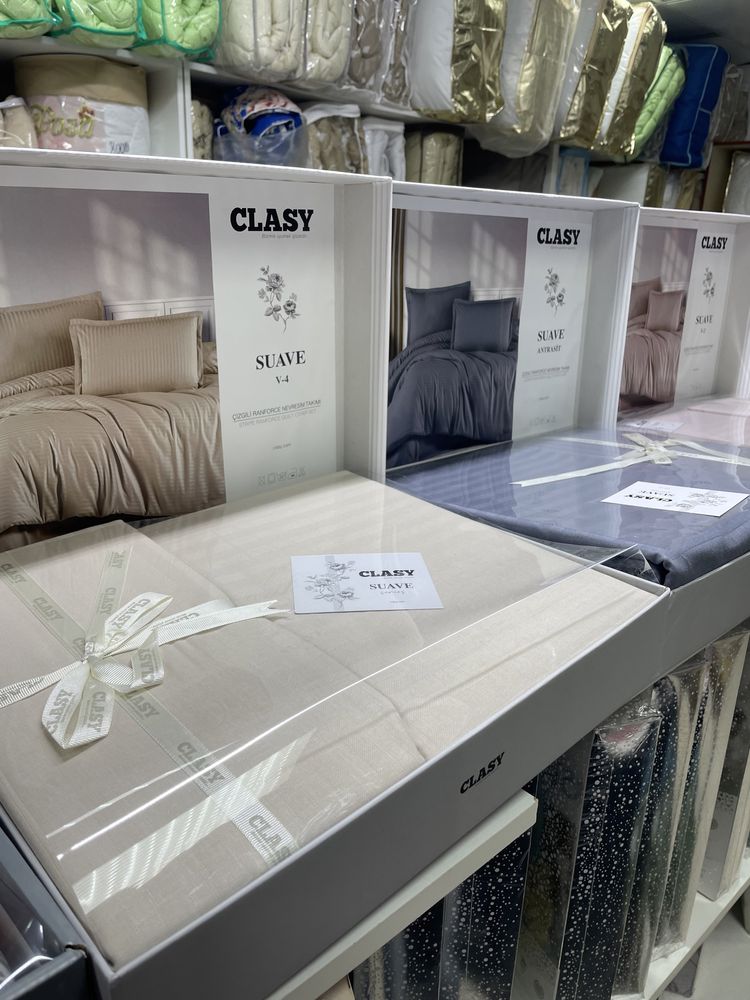 Турецкое постельное Clasy комплект постельного белья из ранфорс Страйп