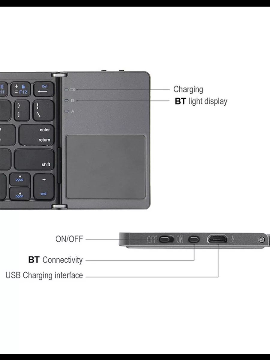 Клавиатура беспроводная с сенсорным touchpad B033