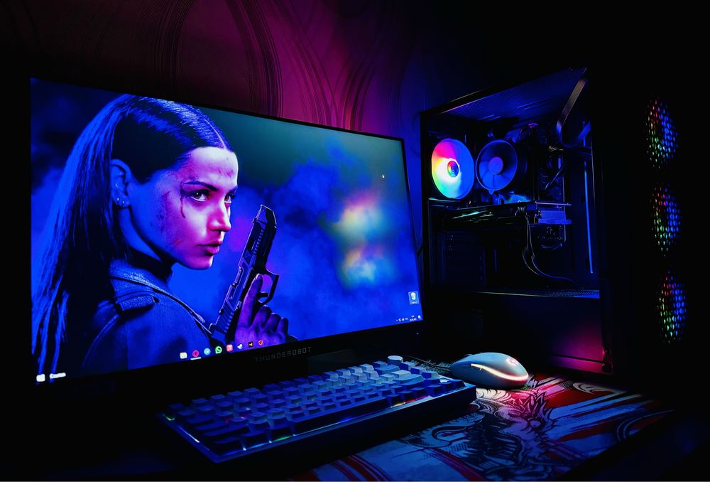 МОЩНЕЙШИЙ ИГРОВОЙ КОМПЬЮТЕР с монитором 100 герц на кронштейне