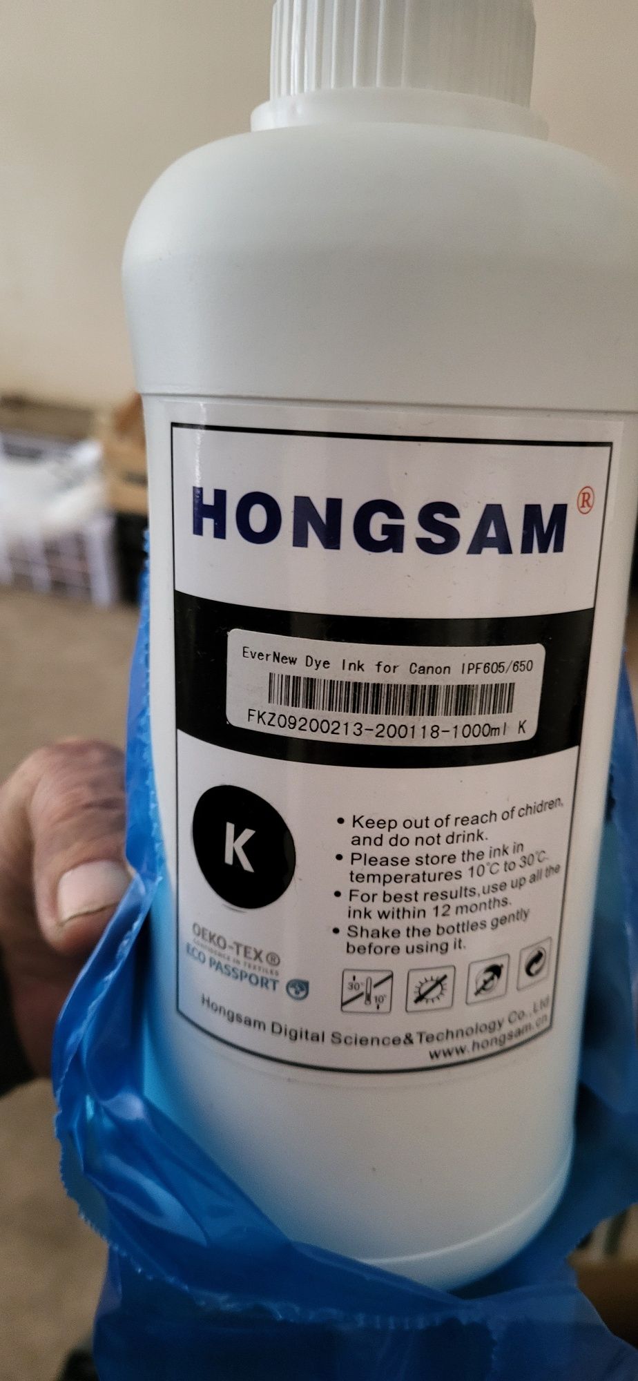 Чернила для принтеров Hongsam, чёрного цвета