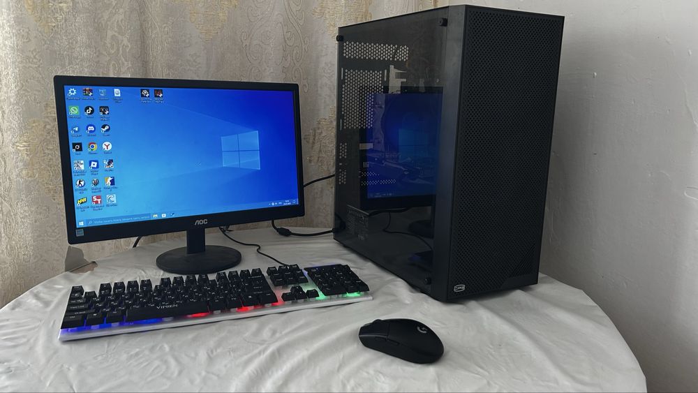 Готовый игравой ПК |i5+GTX750Ti+75гц монитор+мышка logitek g304 1ms|