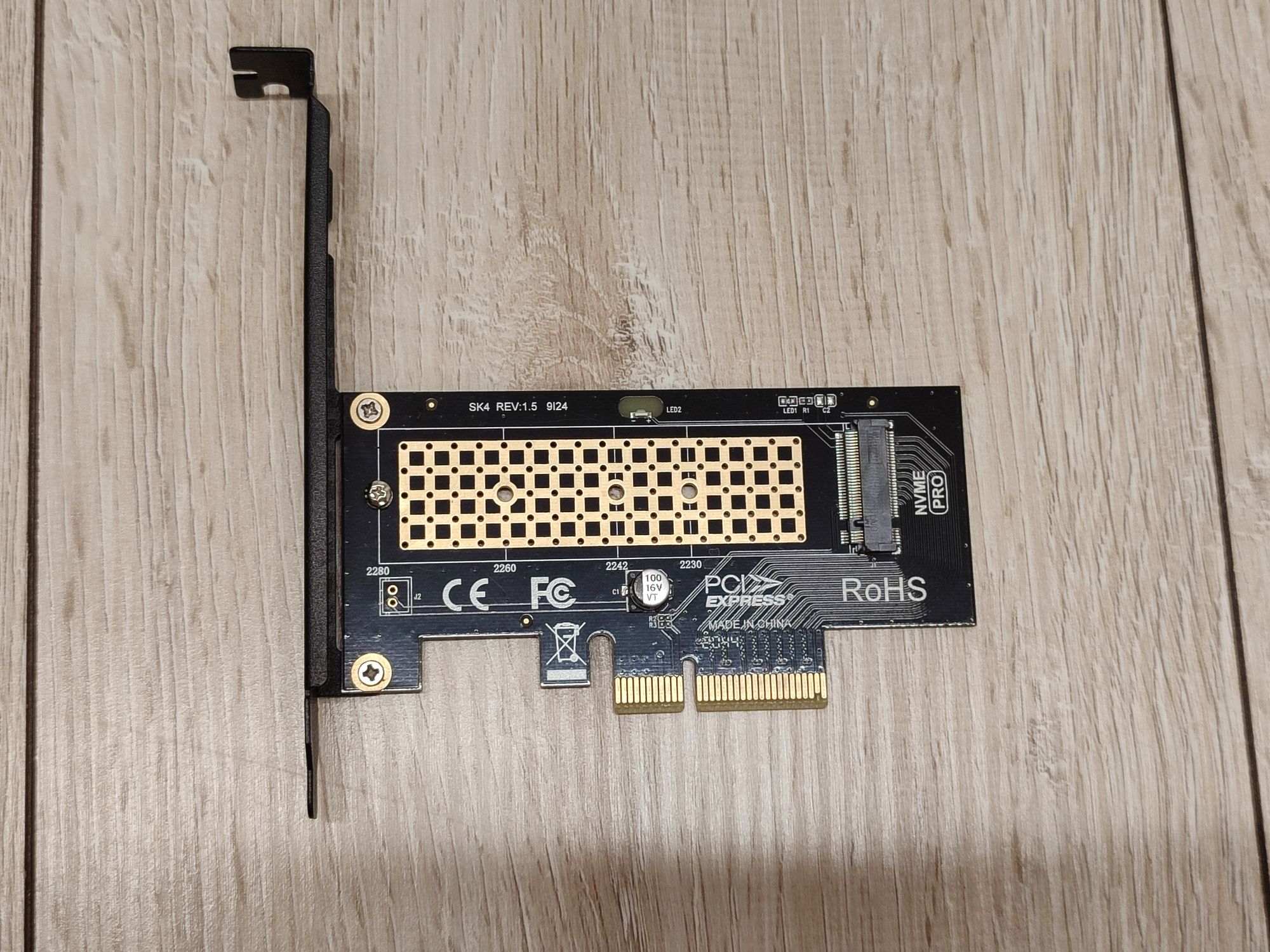 Адаптер Переходник PCIe → M.2 NVMe SSD (SK4 Rev 1.5)