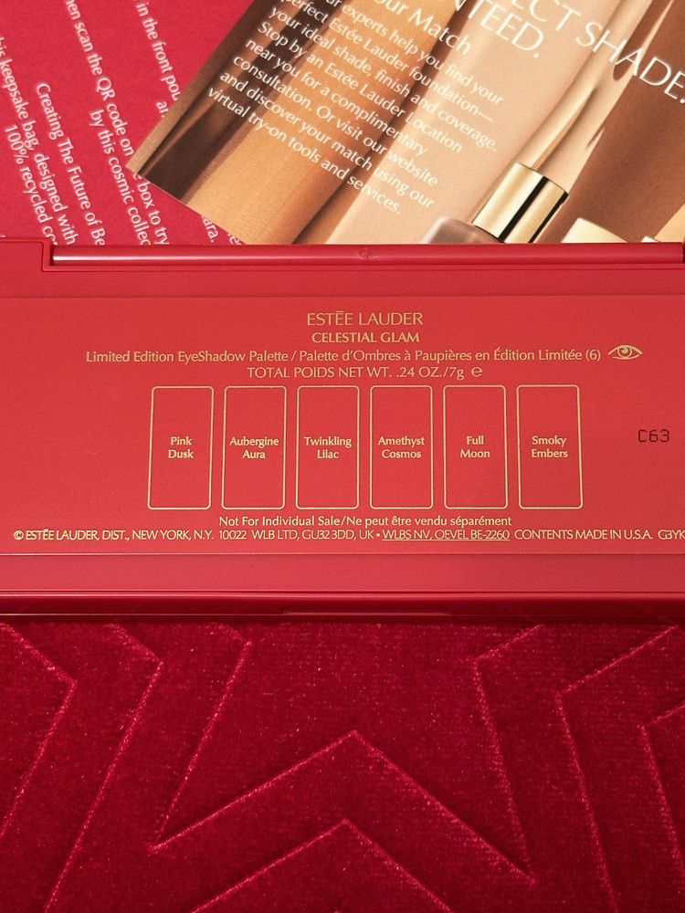Новая!  Estee Lauder Лимитированная палетка теней Celestial Glam