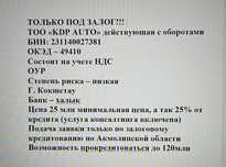 продам ТОО действующая с оборотами для кредита залогового