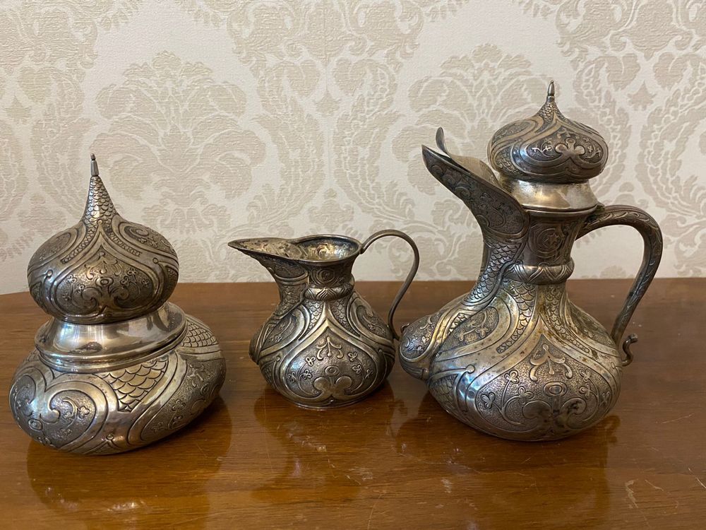 Кофейный сервиз на двоих из Серебра