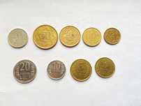 2, 10, 20, 50 тиын, 3 тенге 1993 года, 3, 5, 10, 20 тиын 1994 года