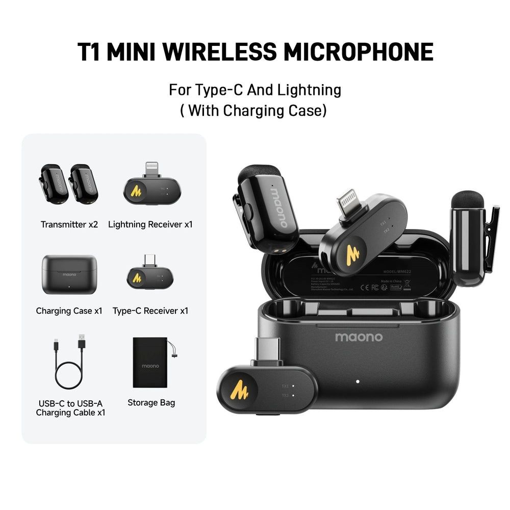 Новые микрофоны петлички Maono T1 mini