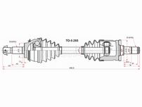 Привод в сборе передний Toyota Fortuner