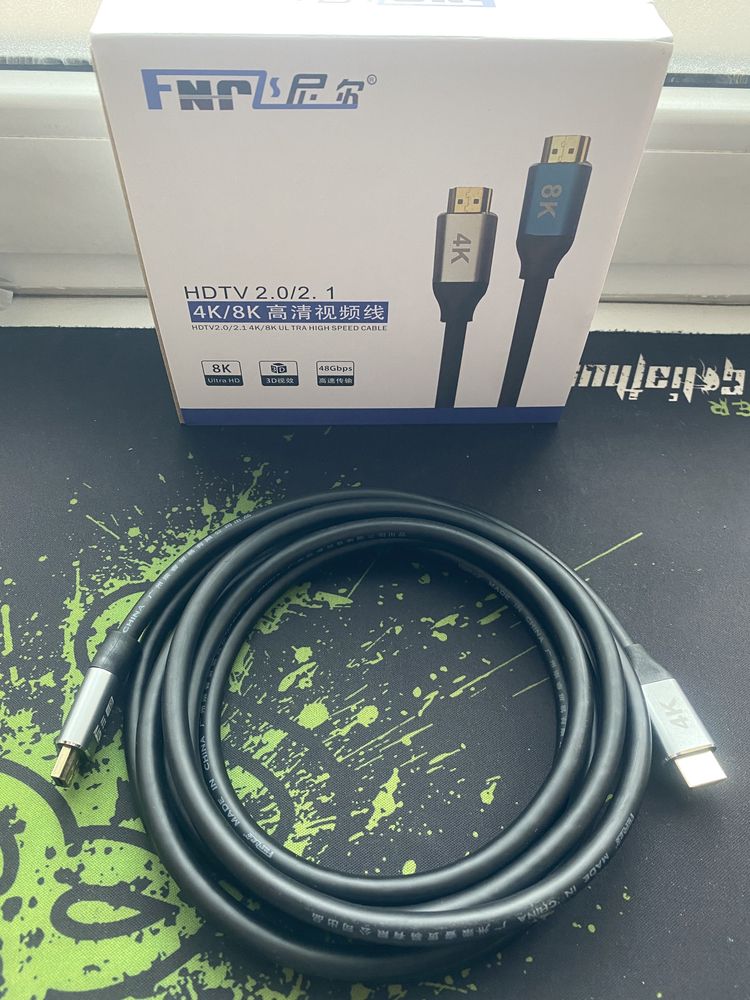 Продам HDMI кабель 3 метра, новый, отличного качества