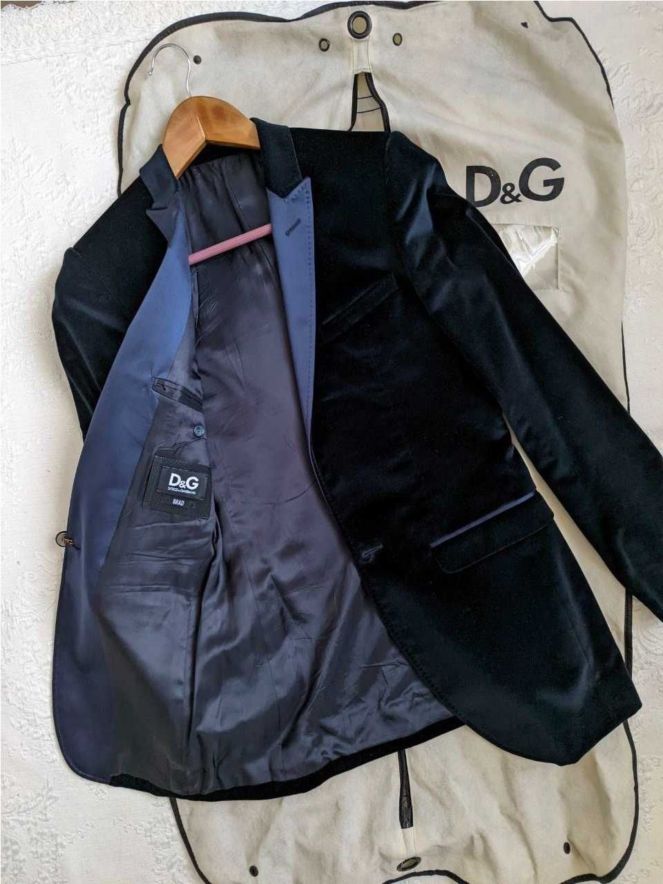 Dolce & Gabbana Velvet Black Tuxedo Jacket Смокингг