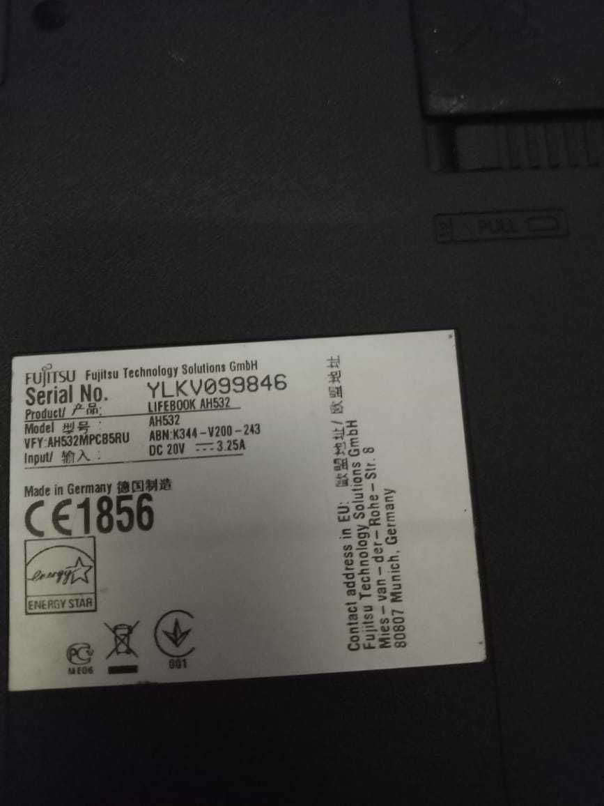 Ноутбук Fujitsu Siemens Lifebook AH532