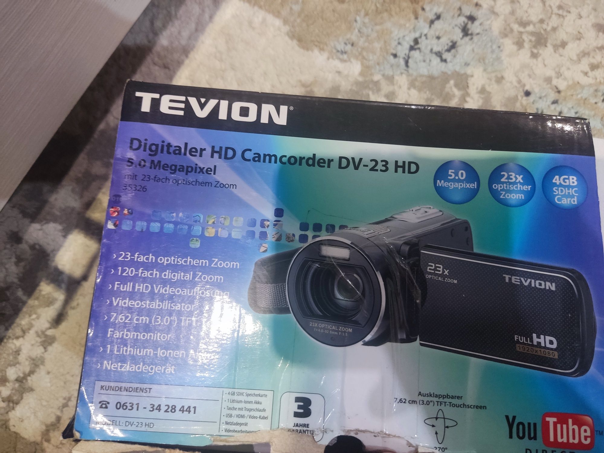 Видеокамера Tevion Dv 23 Full HD